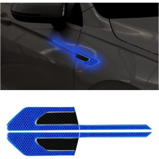 CCYKXA PCS 3D Reflective Strip Stickers, Reflective Stickers for Car Trunk, High Intensity Reflective Stickers for Night Visibility for Car SUV (Blue)