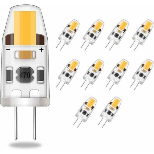 Dimmable G4 LED bulbs, 2 W - equivalent to 20 W halogen, pack of 10, warm white, AC/DC 12-24 V