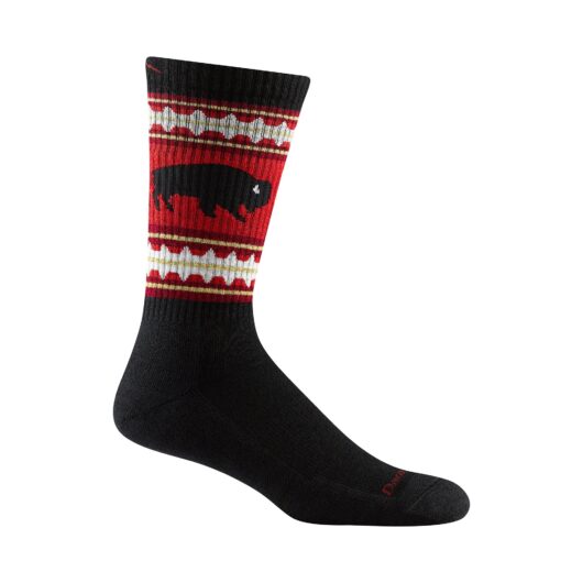 Mens Merino Wool Boot Midweight Seamless Patterned Hiking Socks By Darn Tough | Size: M | Colour: Black