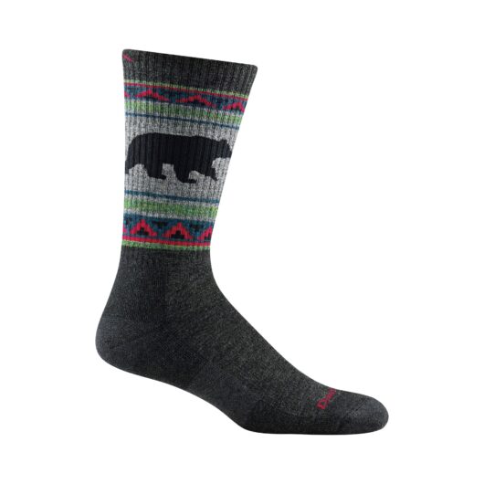 Mens Merino Wool Boot Midweight Seamless Patterned Hiking Socks By Darn Tough | Size: M | Colour: Charcoal